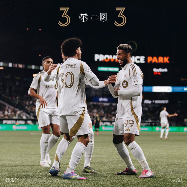 LAFC empata 3-3 con Portland